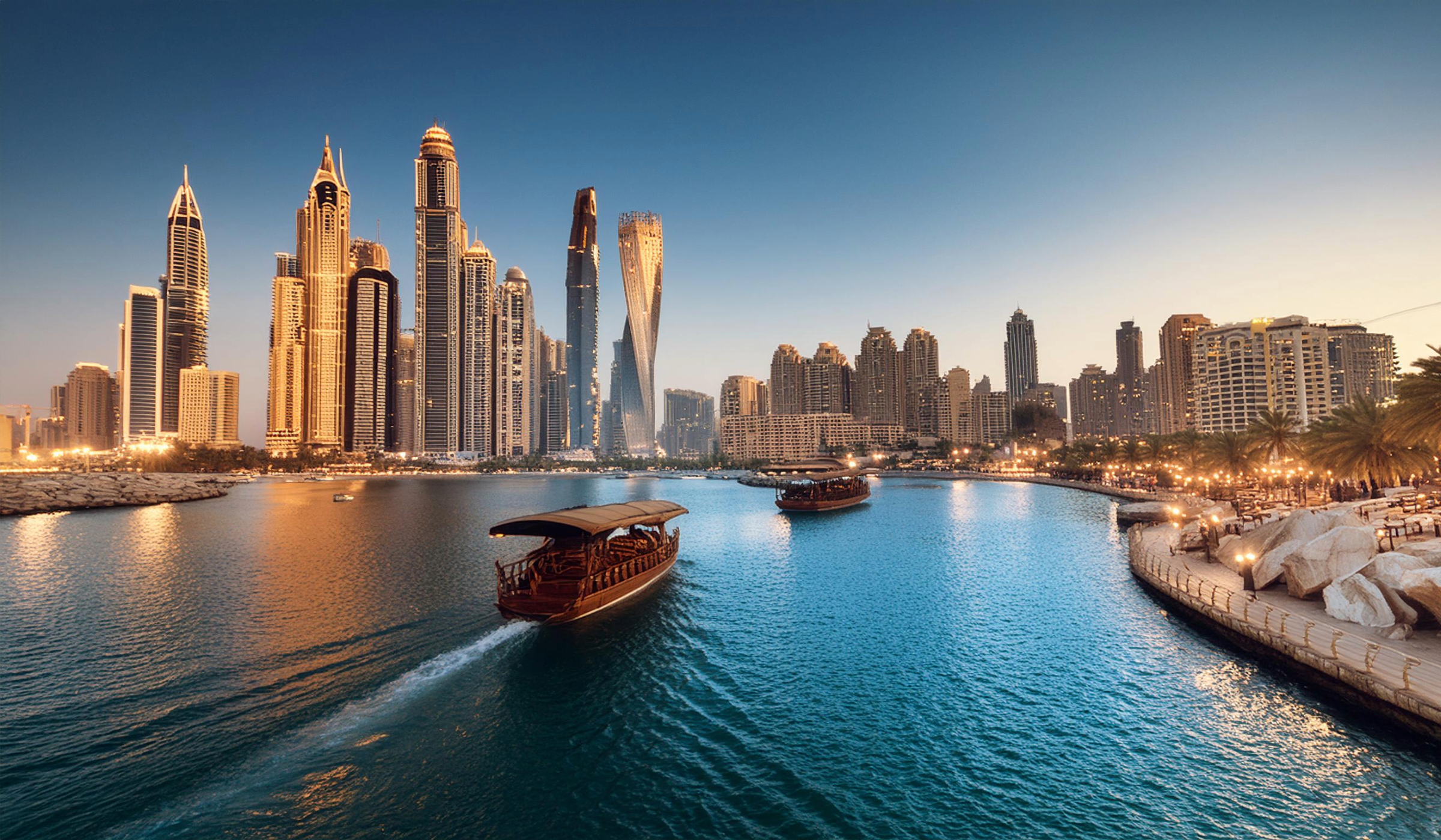 dubai-wolkenkratzer-und-viele-boote-im-dubai-urlaub