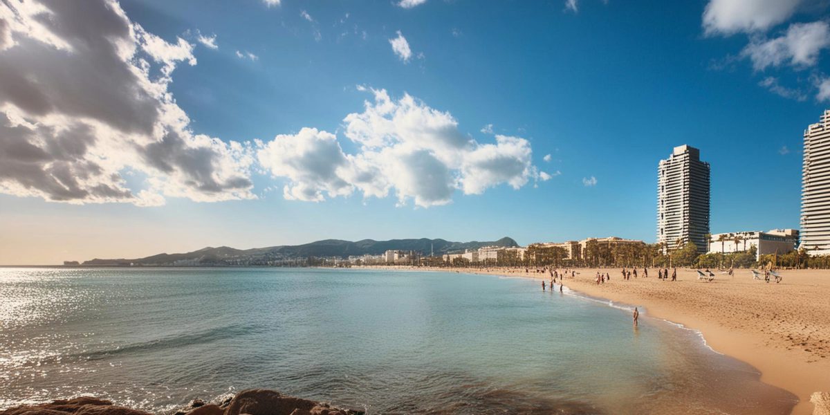 blick-auf-den-sandstrand-in-barcelona